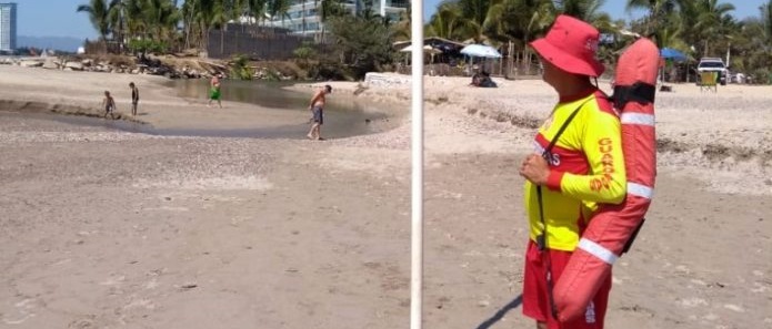 Fuga de aguas negras contamina playas de Puerto Vallarta