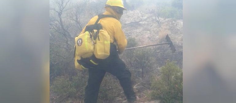 Atienden 96 combatientes un incendio en Cerro Blanco, Bocoyna