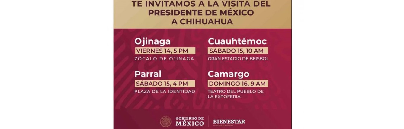Visitará Amlo 4 ciudades en Chihuahua