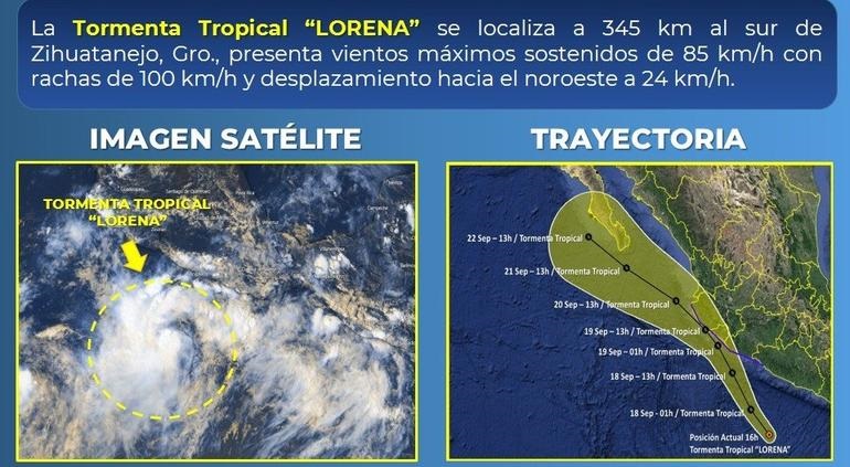 Alerta en varios estados por Lorena; traerá tormentas