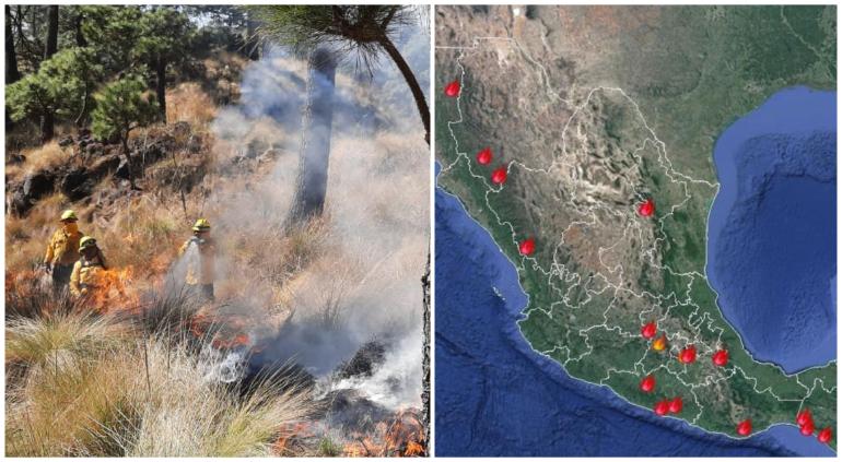 Reporta Conafor dos incendios forestales en Chihuahua; 19 en el país
