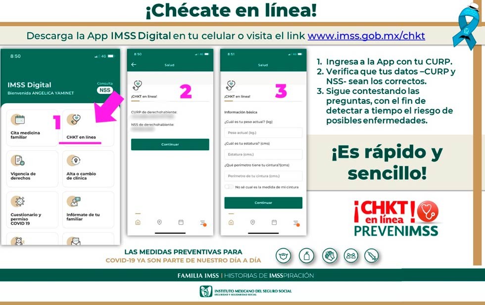 Exhorta IMSS Chihuahua a población masculina utilizar la plataforma CHKT para prevenir enfermedades
