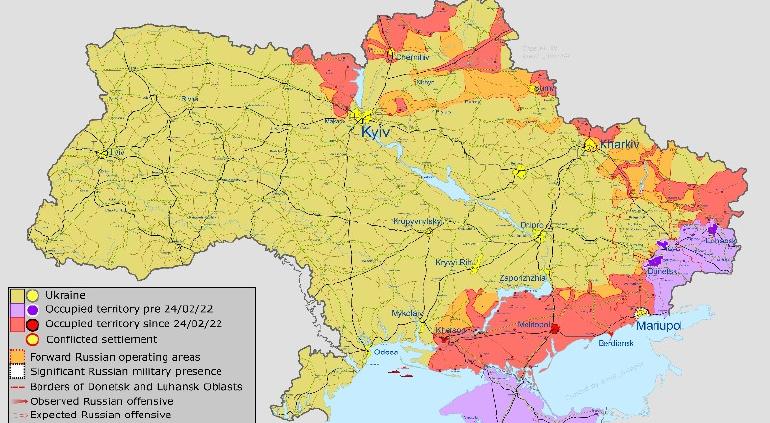 Así queda Ucrania tras cinco semanas de invasión